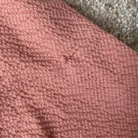 Torrid Dusty Pink Textured Smocked Off Shoulder Babydoll Top CrissCross Surplice - Picture 10 of 10